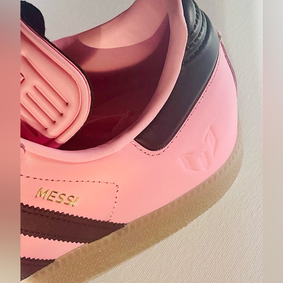 NIB ADIDAS MESSI CLASSIC SAMBA PINK INDOOR LEATHER SOCCER SHOES MENS 10 - Picture 14 of 16